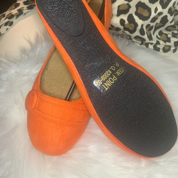 Brand New orange women’s flats size 10 - Picture 6 of 6